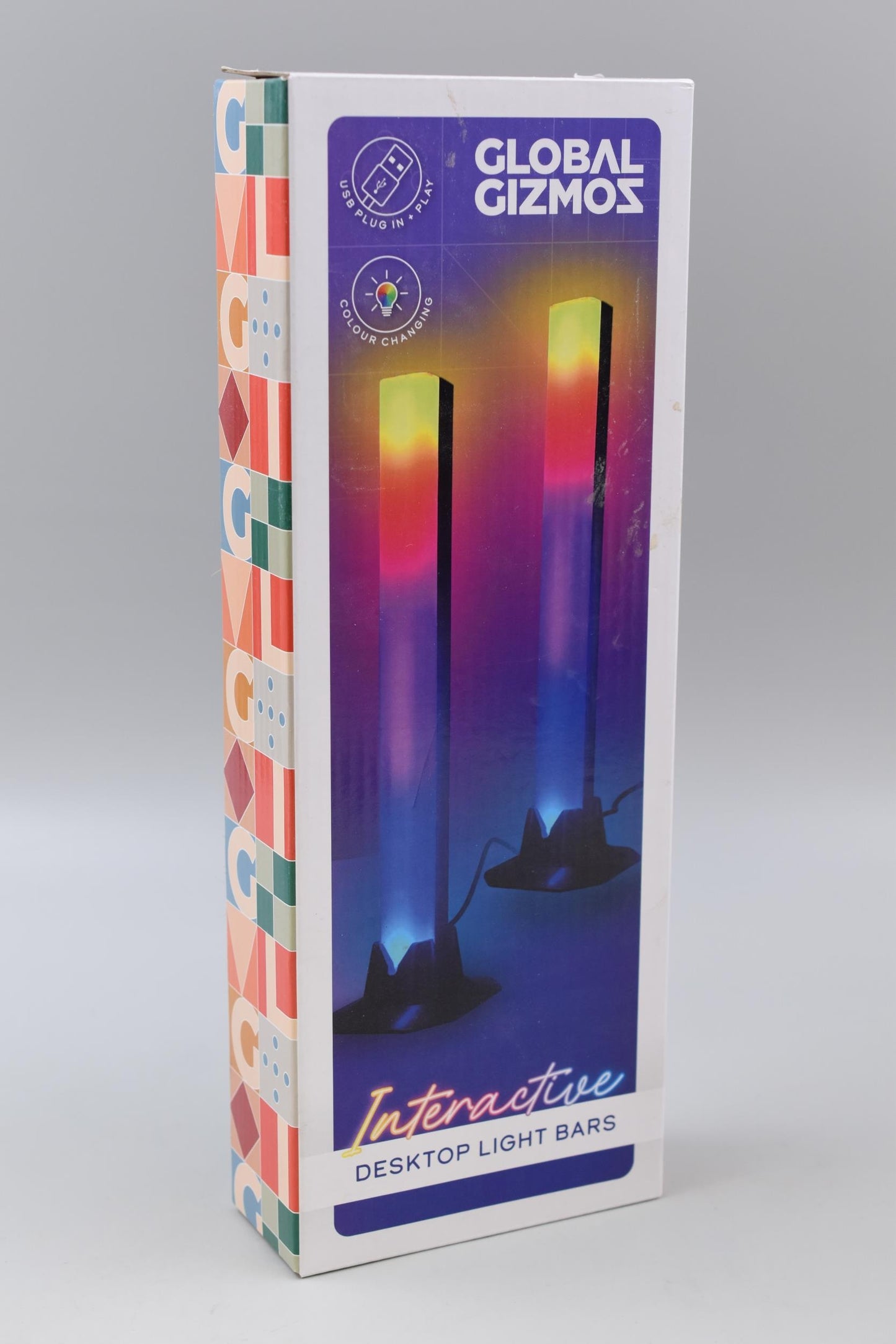 Global Gizmos Interactive Light Bars – RGB Desktop Ambience Lights