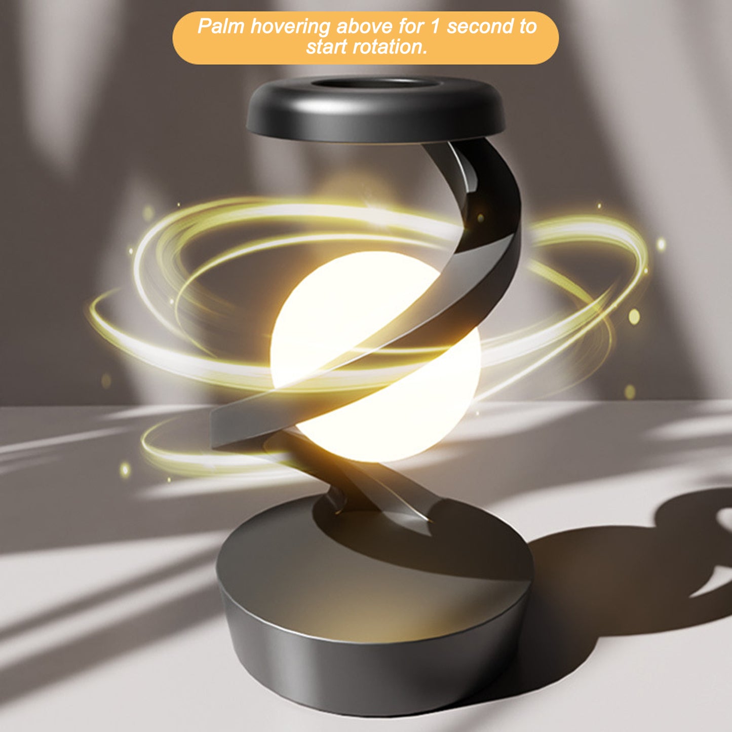 3D Floating Ball Light Wireless Charging Levitating Spiral LED Table Lamp with Color Changing Options