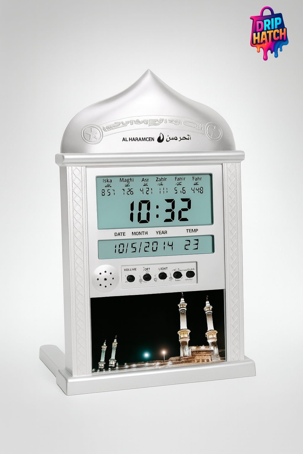 Digital Azaan Clock with Prayer Timings – Islamic Alarm Clock