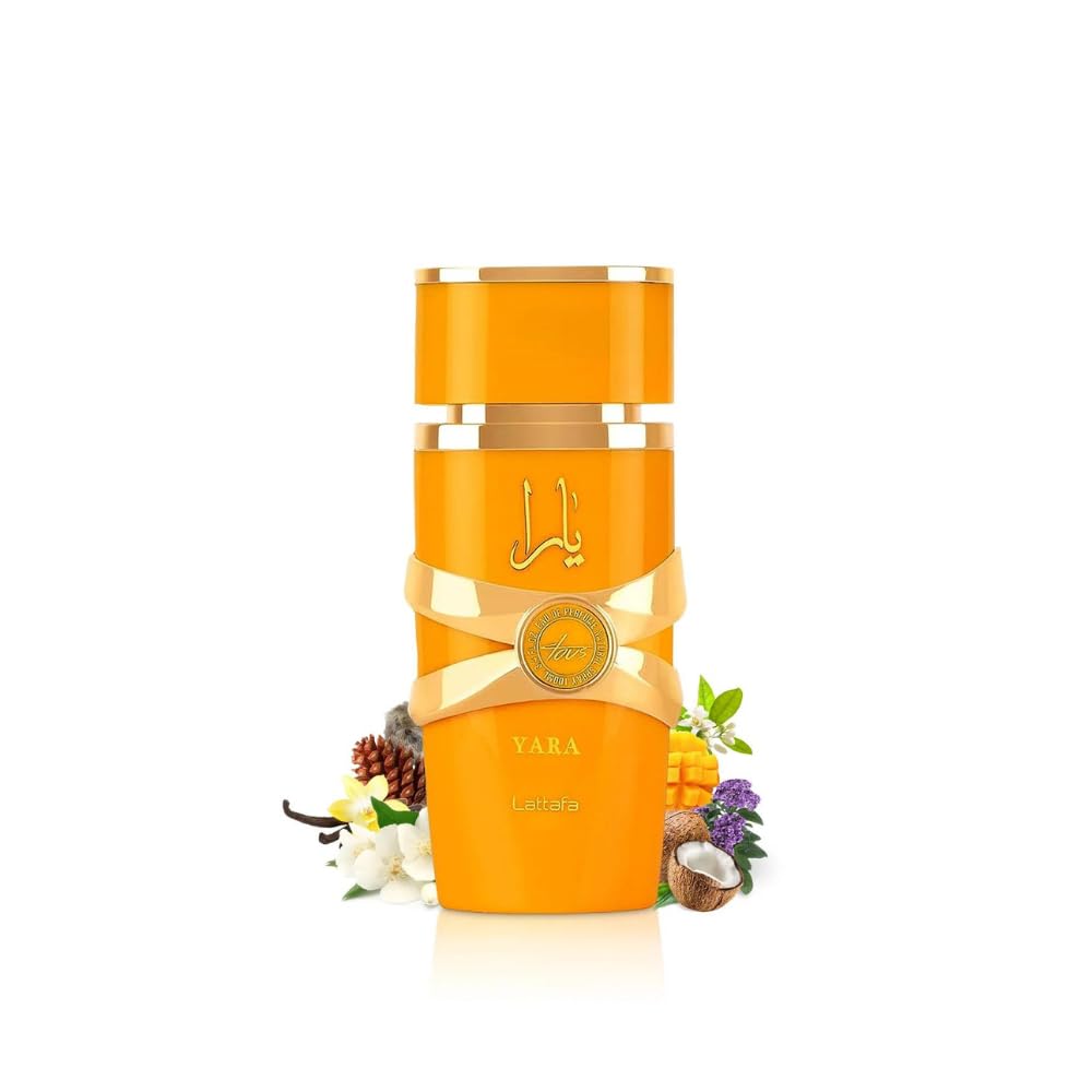 Lattafa Yara Tous - Tropical Fruity Floral Vanilla Eau de Parfum Long Lasting Fragrance for Women 100ml with Musk Notes in Elegant Yellow Glass Bottle
