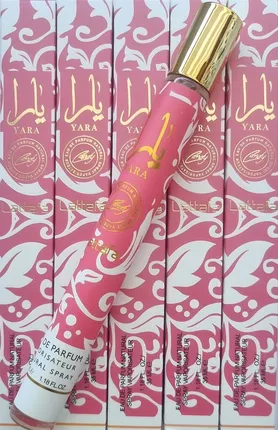 Lattafa Yara Moi Candy 35ml Stick Spray - Long Lasting Portable with Pheromones for Men Women - Clean Vibes Luxe Feels - Alcohol Free Sandalwood vanilla syrup musk and amber Scent