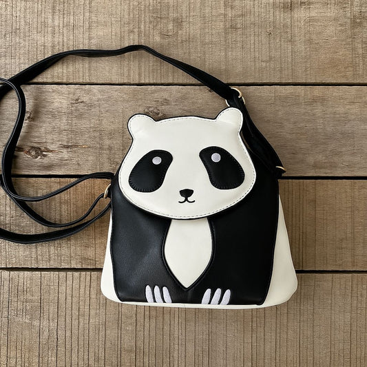 Panda Crossbody Bag 🐼 – Cute Faux Leather Everyday Shoulder Purse