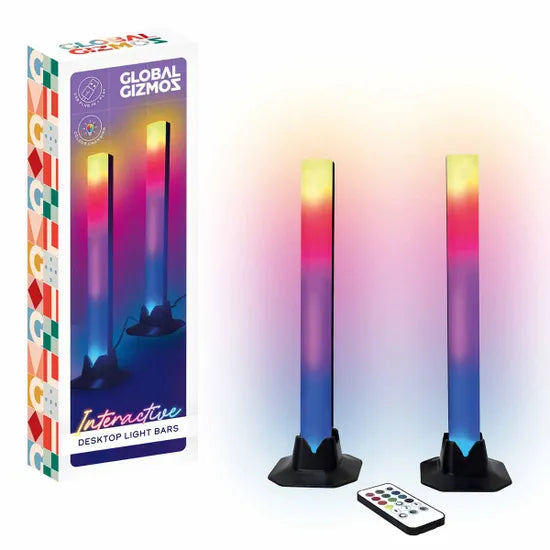 Global Gizmos Interactive Light Bars – RGB Desktop Ambience Lights