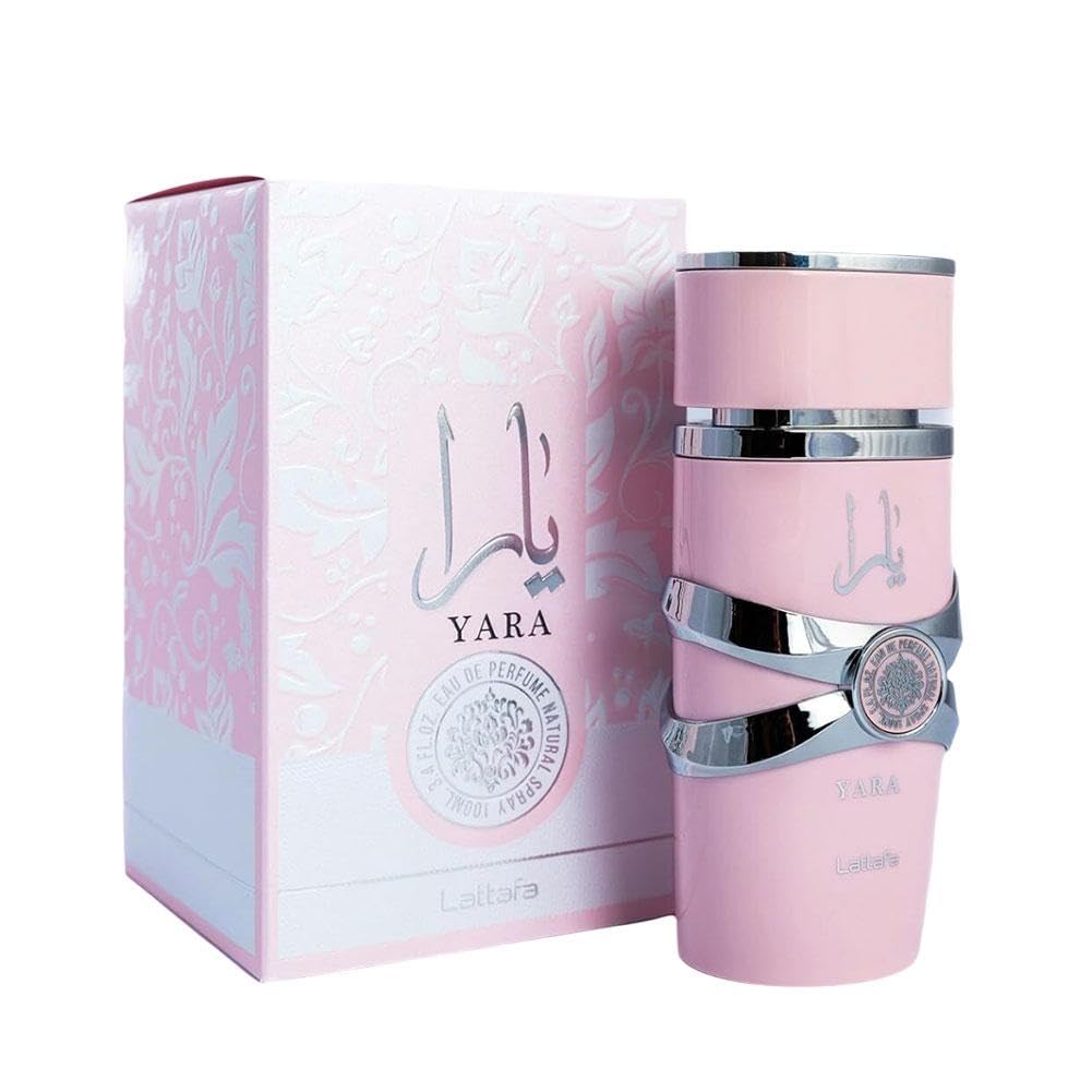 Lattafa Yara 4-Piece Gift Set - 3.4 Fl Oz Each, Musk Fragrance, Tropical & Fruity Scents, Perfect for Gifting