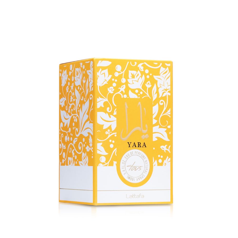 Lattafa Yara Tous - Tropical Fruity Floral Vanilla Eau de Parfum Long Lasting Fragrance for Women 100ml with Musk Notes in Elegant Yellow Glass Bottle