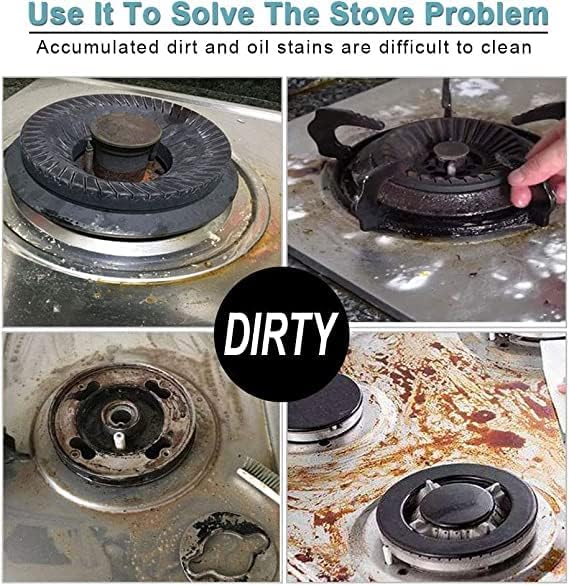 Heat-Resistant Gas Stove Protectors | Reusable Gas Stove Burner Covers | Gas Stove Mat Cooker Protector for Home Kitchen Gas Stove (BLACK)