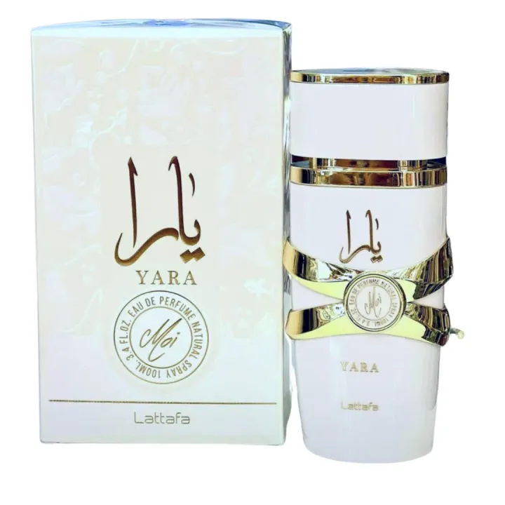 Lattafa Yara Moi White Yara EDP 100ml | Jasmine Peach Amber Caramel Sandalwood Patchouli with Musk Notes