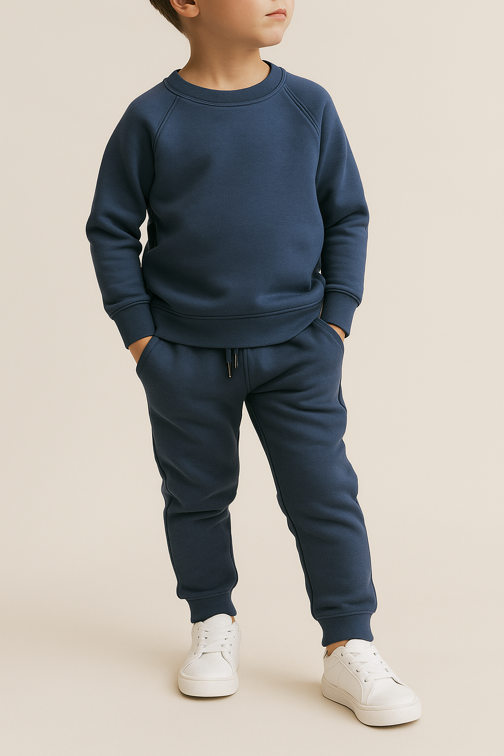 Kids Crewneck Fleece Tracksuit – 300 GSM Sweatshirt & Jogger Set | Drip Hatch