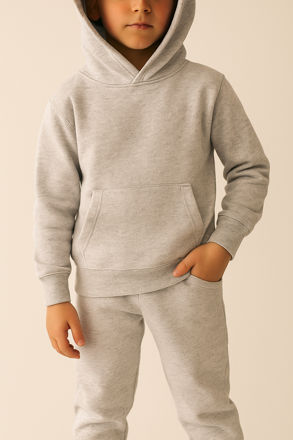 Kids Hooded Fleece Tracksuit – 300 GSM Pullover Hoodie & Jogger Set | Drip Hatch