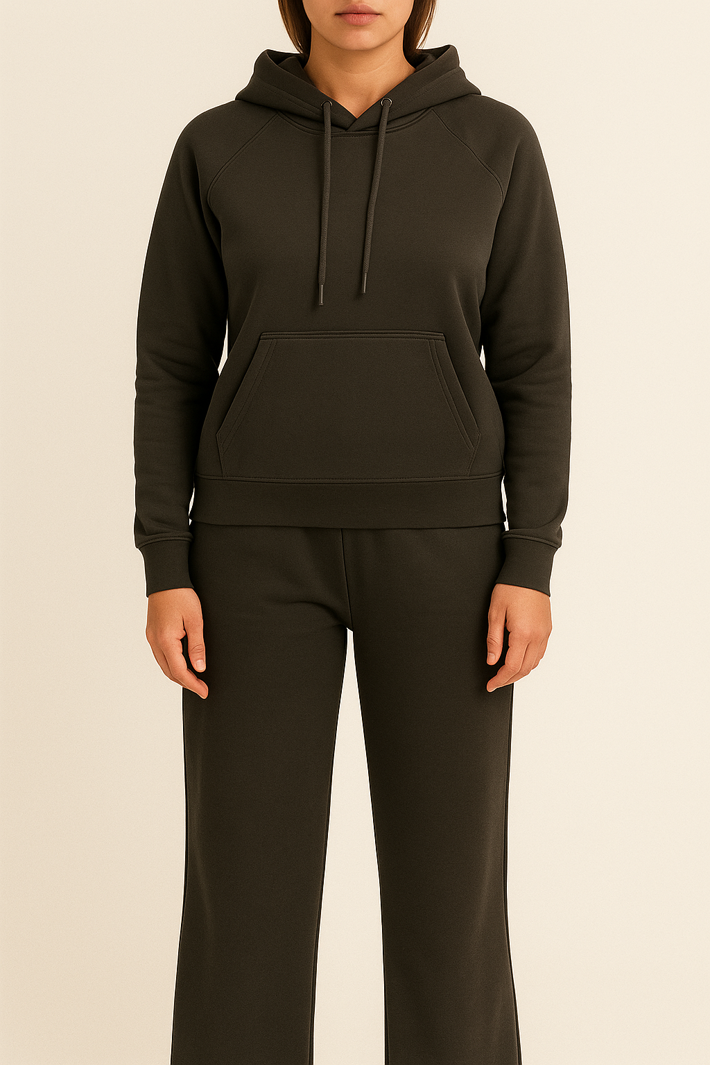 Ladies Wide Leg Fleece Tracksuit – 300 GSM Pullover Hoodie Set | Drip Hatch