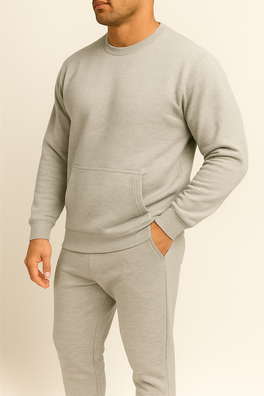 Men’s Crewneck Fleece Tracksuit – 300 GSM Sweatshirt & Jogger Set | Drip Hatch