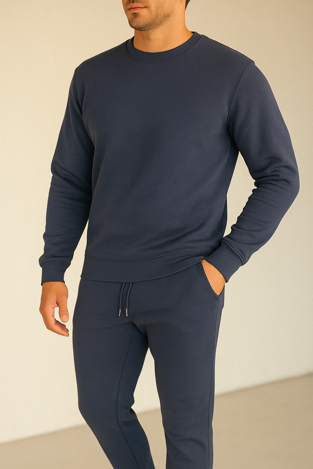 Men’s Crewneck Fleece Tracksuit – 300 GSM Sweatshirt & Jogger Set | Drip Hatch