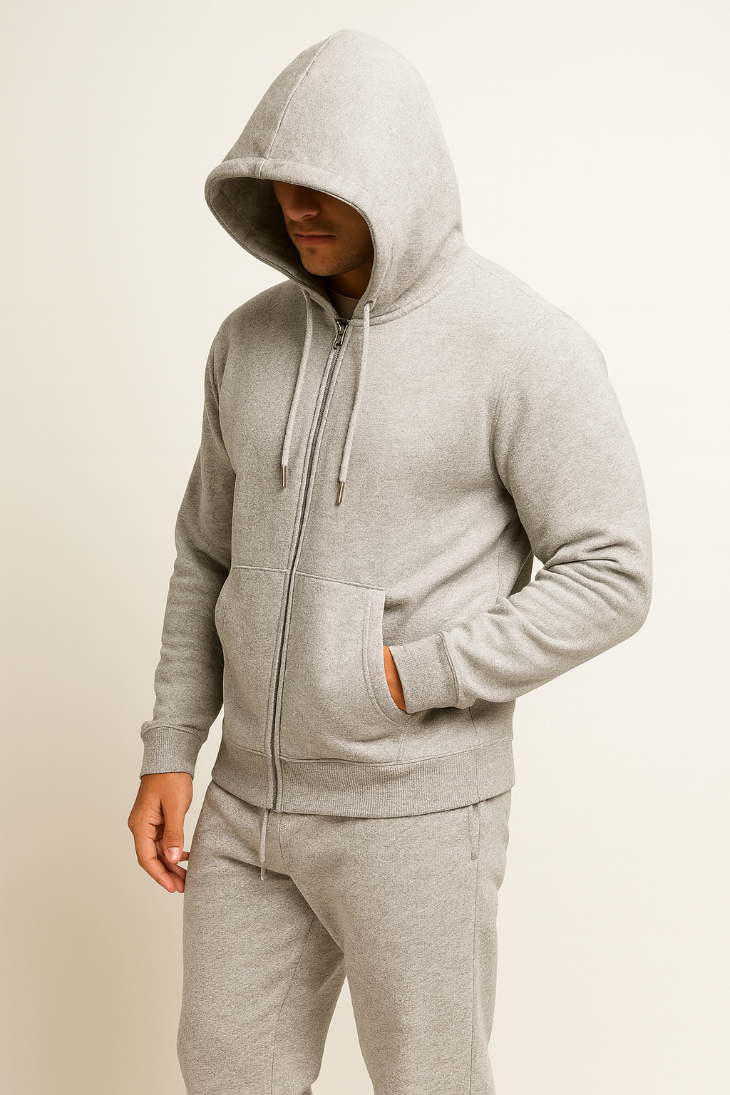 Men’s Fleece Zipper Tracksuit – 300 GSM Hoodie & Joggers Set | Drip Hatch