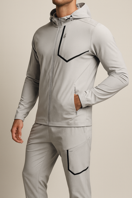Windbreaker Tracksuit – Nylon Spandex Gym Set | Driphatch