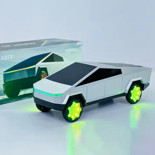 Cybertruck Bluetooth Speaker – RGB Bass, 2000mAh Battery, FM & AUX