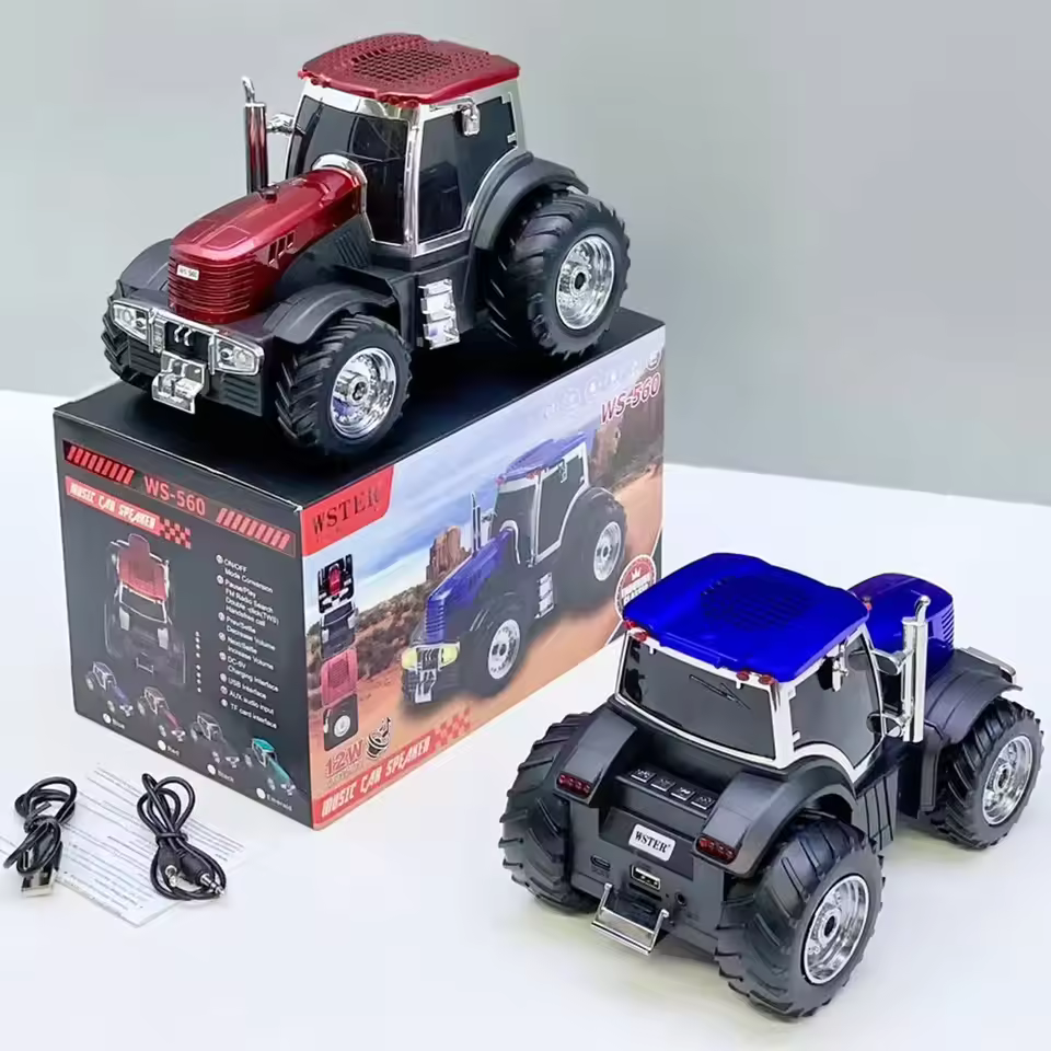 Tractor Bluetooth Speaker – Vintage Subwoofer with FM & USB/AUX