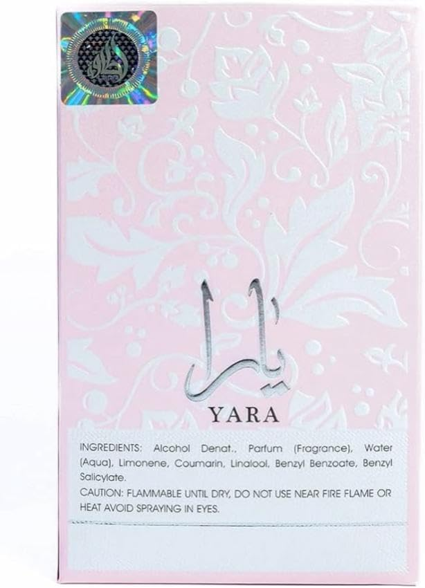 Lattafa Yara Light Pink EDP 100ml | Powdery Rose, White Musk, Vanilla & Delicate Floral Notes