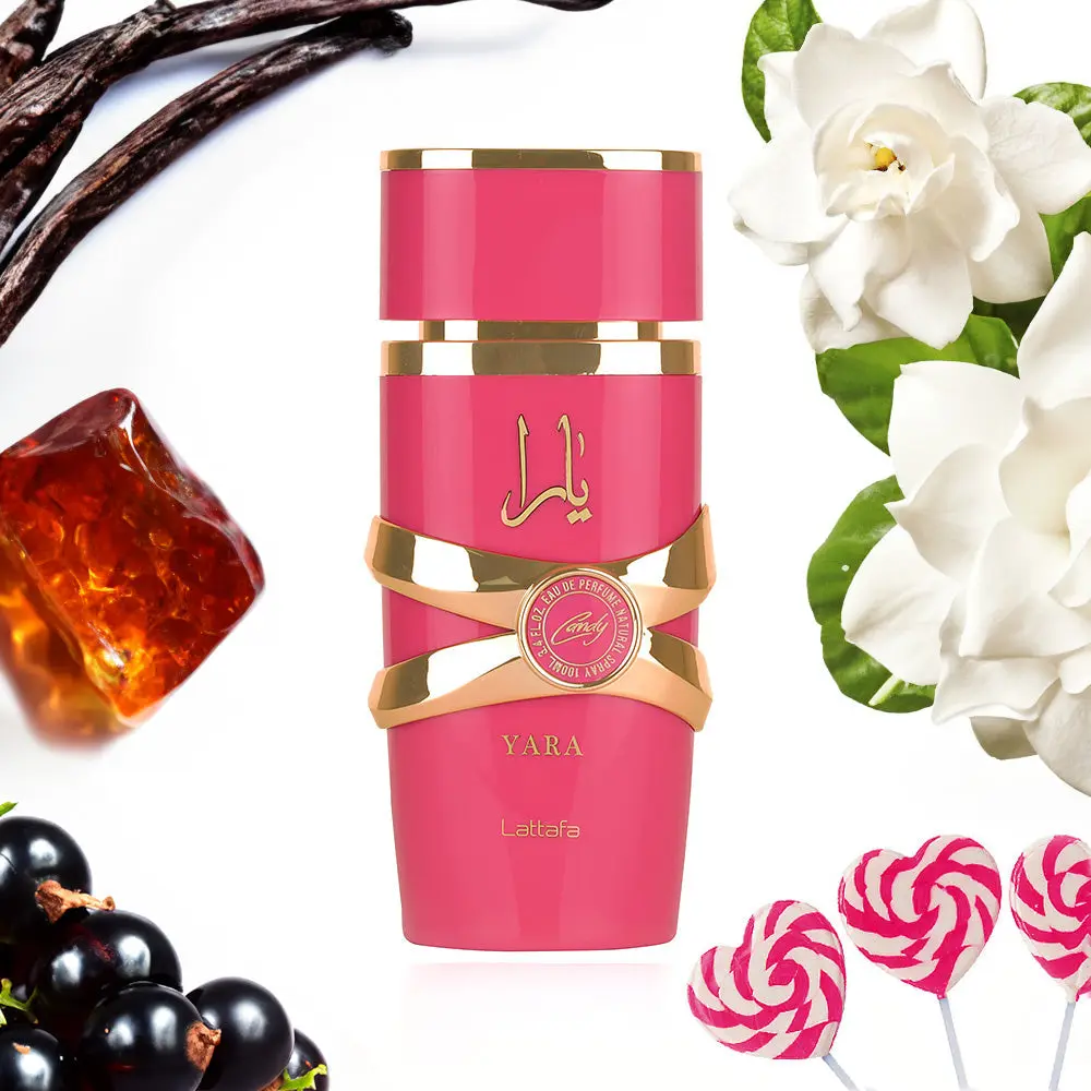 Lattafa Yara Candy EDP 100ml | Sweet Vanilla Berries Caramel Musk with Hints of Floral Delight