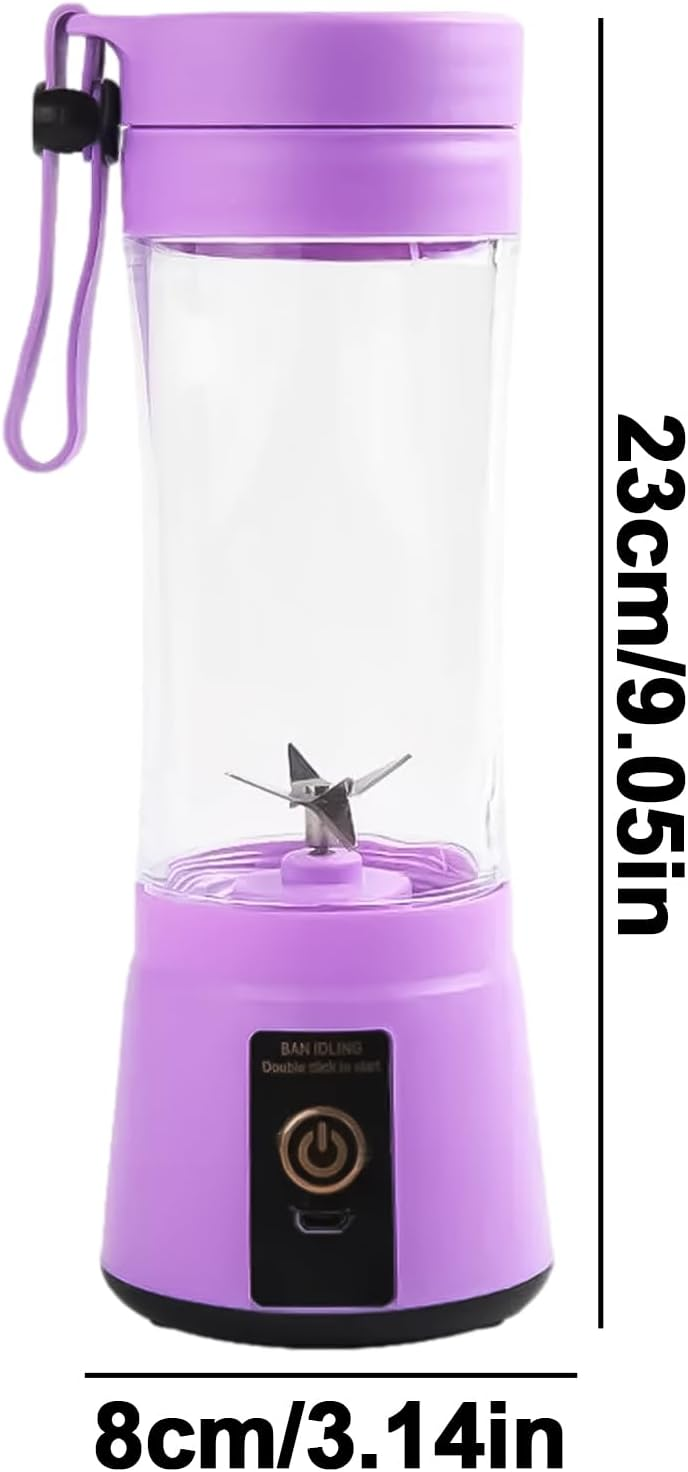 Portable Blender – 400ml Cordless Juicer for Smoothies & Travel