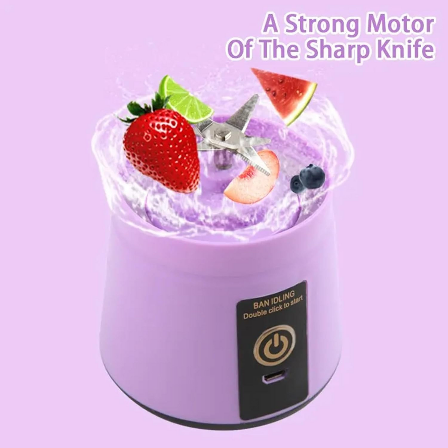Portable Blender – 400ml Cordless Juicer for Smoothies & Travel