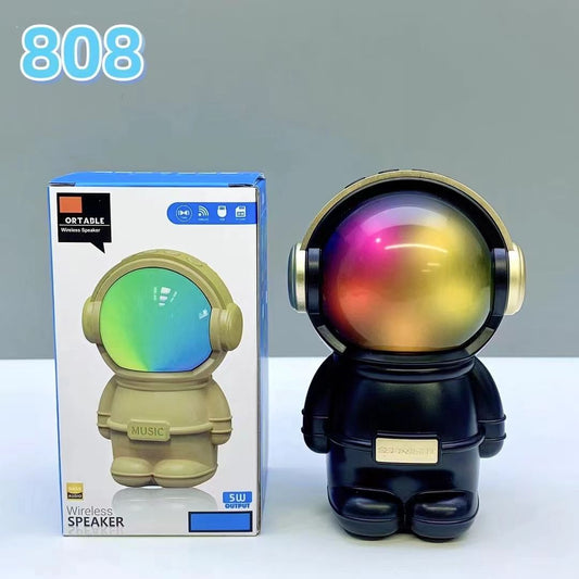 X-808 Astronaut Bluetooth Speaker – LED Night Light & Smart Music Radio