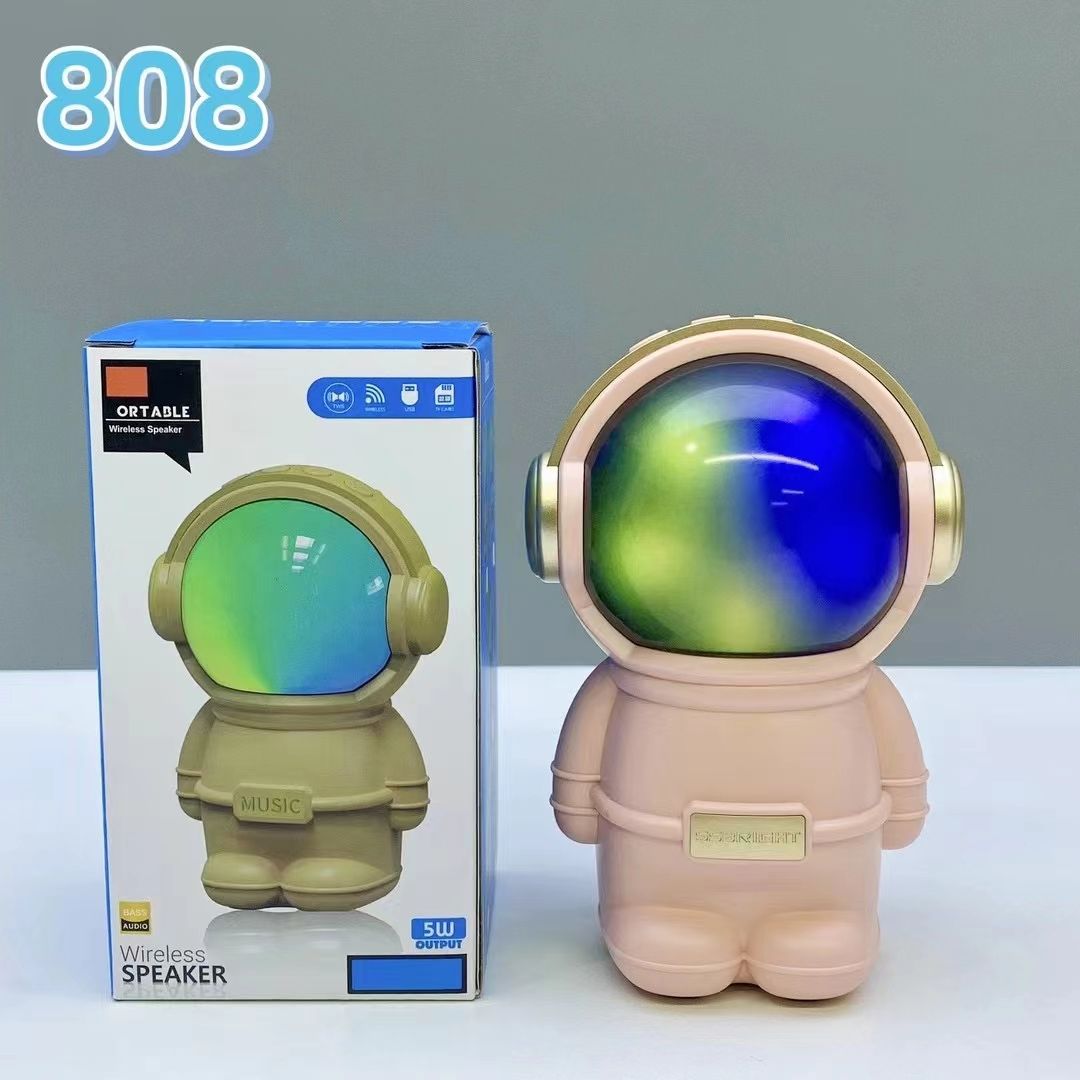 X-808 Astronaut Bluetooth Speaker – LED Night Light & Smart Music Radio