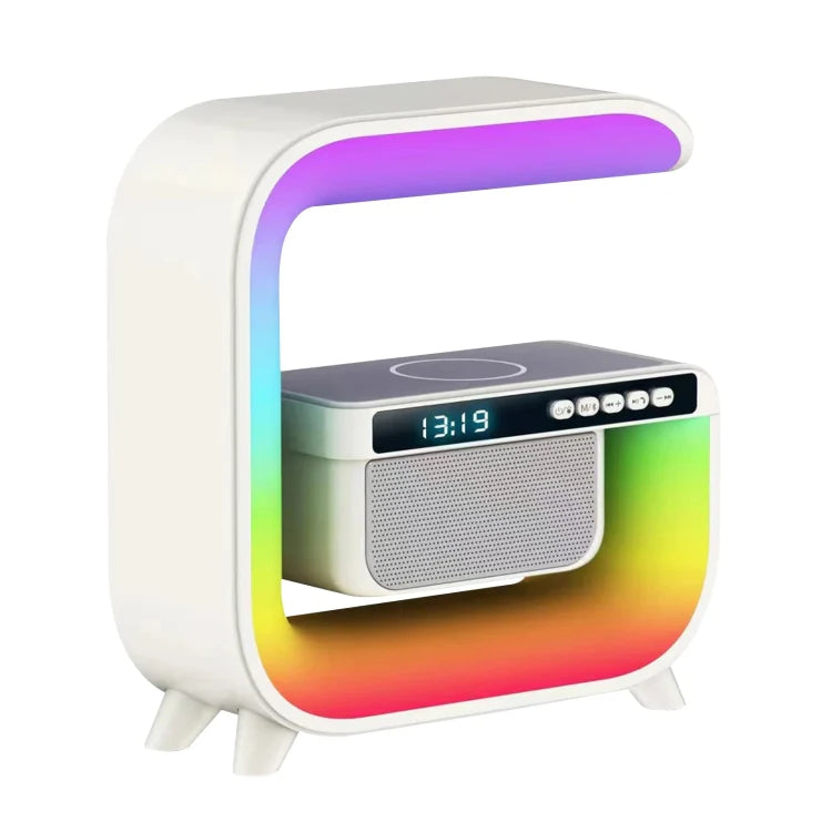 G3 5-in-1 Wireless Charger Speaker – Clock, RGB Light & Smart Alarm