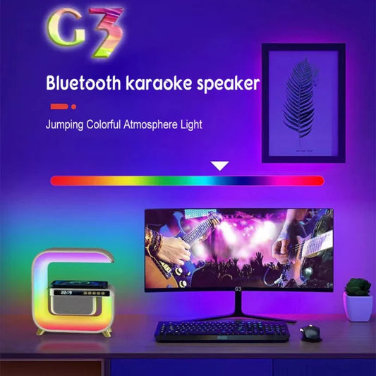 G3 5-in-1 Wireless Charger Speaker – Clock, RGB Light & Smart Alarm