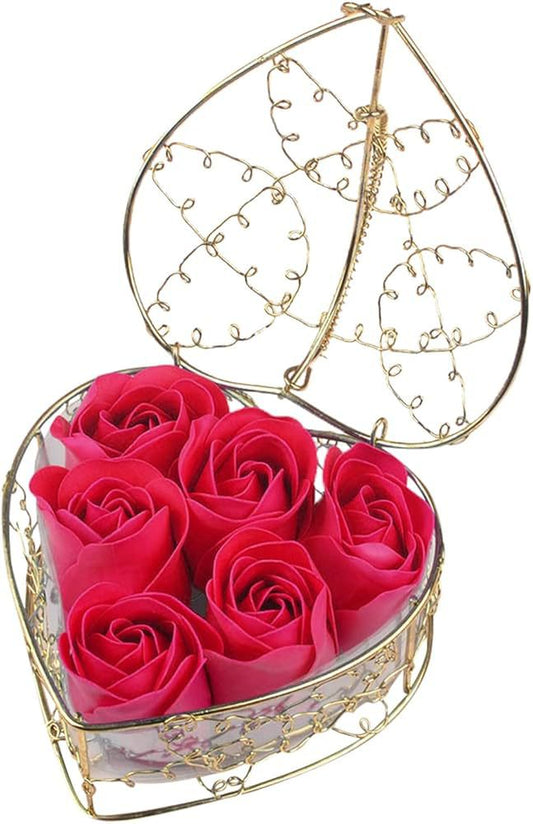 Elegant Rose-Shaped Soap Flower Gift Box – Decorative & Scented