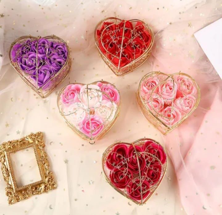 Elegant Rose-Shaped Soap Flower Gift Box – Decorative & Scented