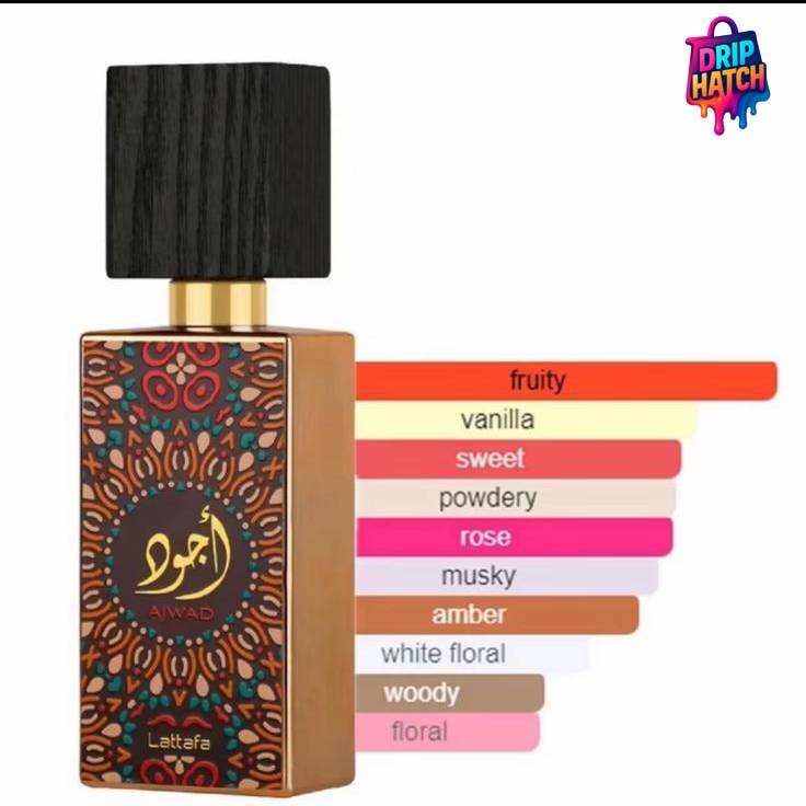 Ajwad by Lattafa – 60ml Eau de Parfum | Long-Lasting Unisex Arabic Scent