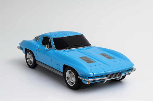 1960s Sports Car Bluetooth Speaker – LED Lights & Moving Wheels