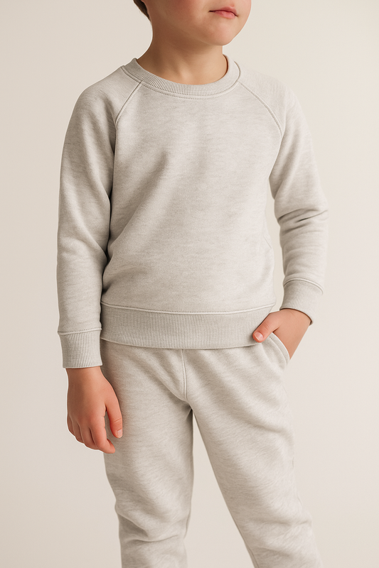 Kids Crewneck Fleece Tracksuit – 300 GSM Sweatshirt & Jogger Set | Drip Hatch