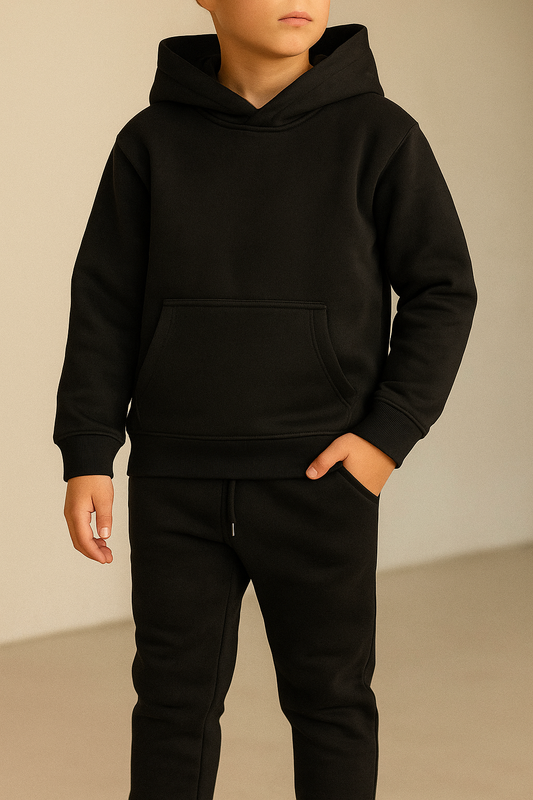 Kids Hooded Fleece Tracksuit – 300 GSM Pullover Hoodie & Jogger Set | Drip Hatch