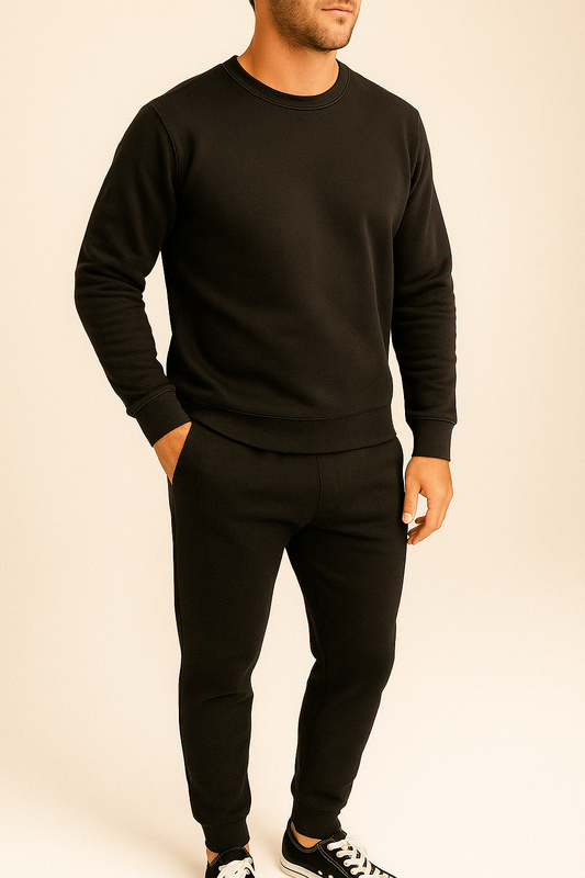 Men’s Crewneck Fleece Tracksuit – 300 GSM Sweatshirt & Jogger Set | Drip Hatch