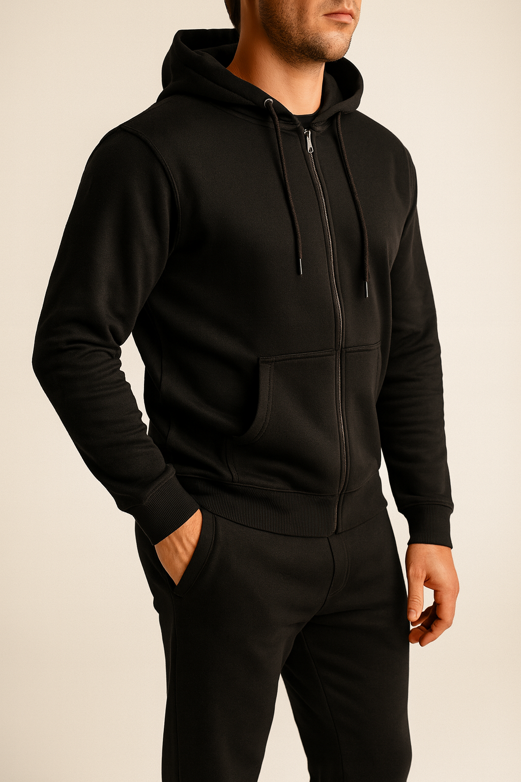Men’s Fleece Zipper Tracksuit – 300 GSM Hoodie & Joggers Set | Drip Hatch