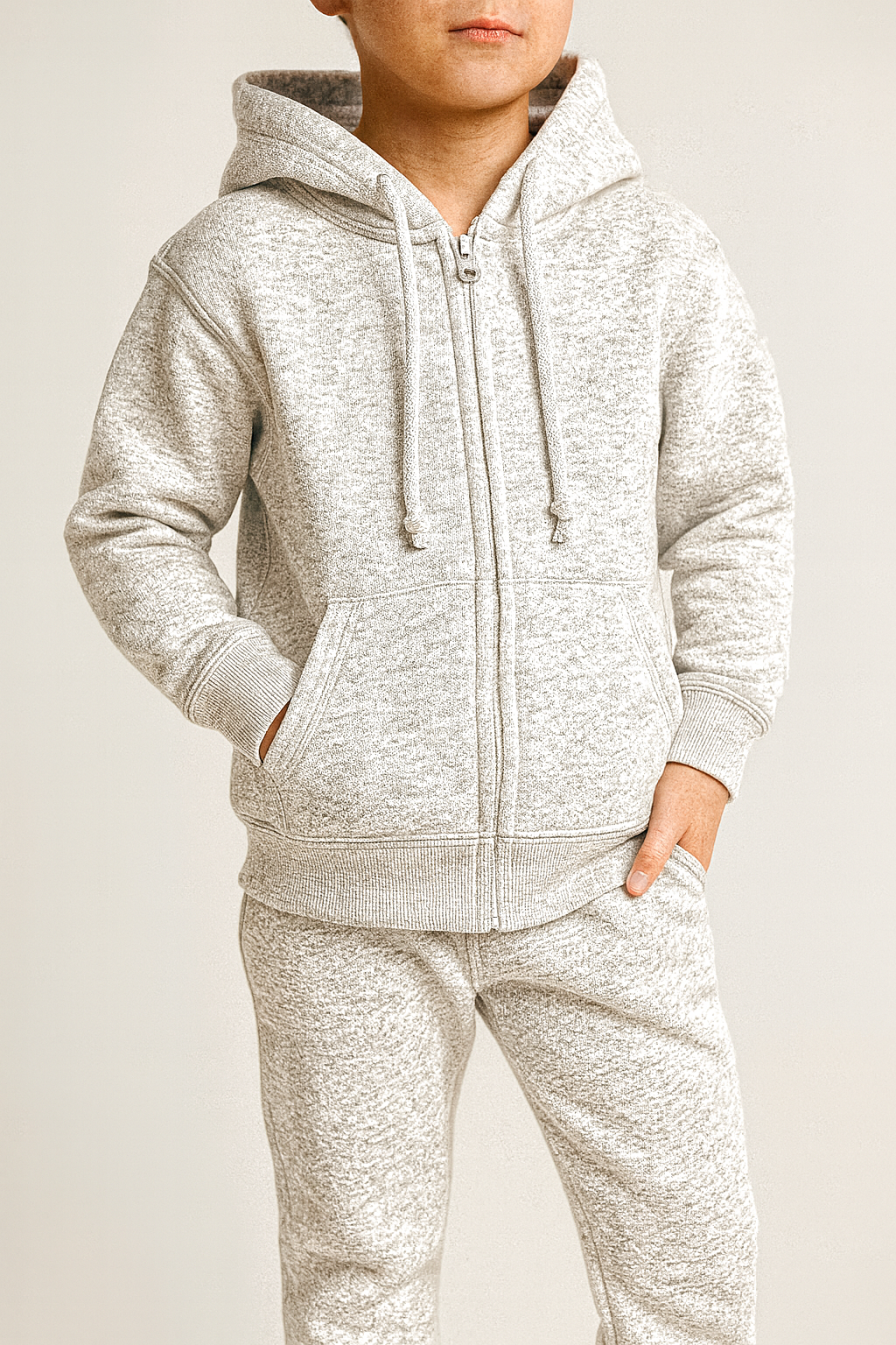 Kids 300 GSM Zipper Fleece Tracksuit – Hoodie & Jogger Set | DripHatch