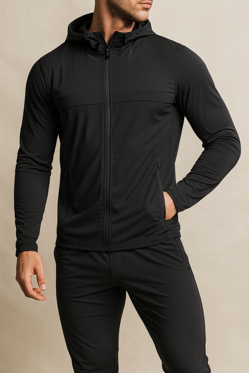 Windbreaker Tracksuit – Nylon Spandex Gym Set | Driphatch
