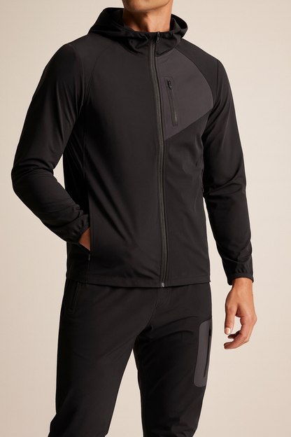 Windbreaker Tracksuit – Nylon Spandex Gym Set | Driphatch