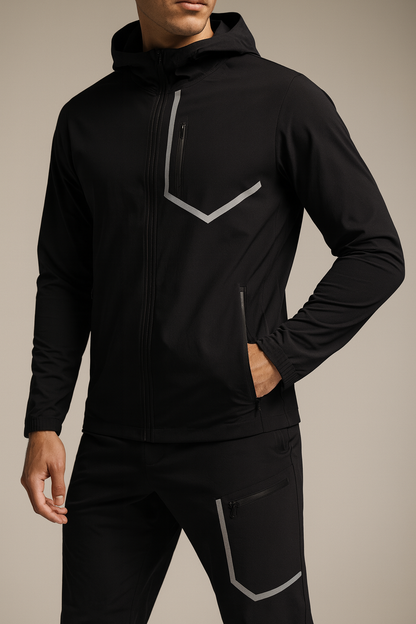 Windbreaker Tracksuit – Nylon Spandex Gym Set | Driphatch