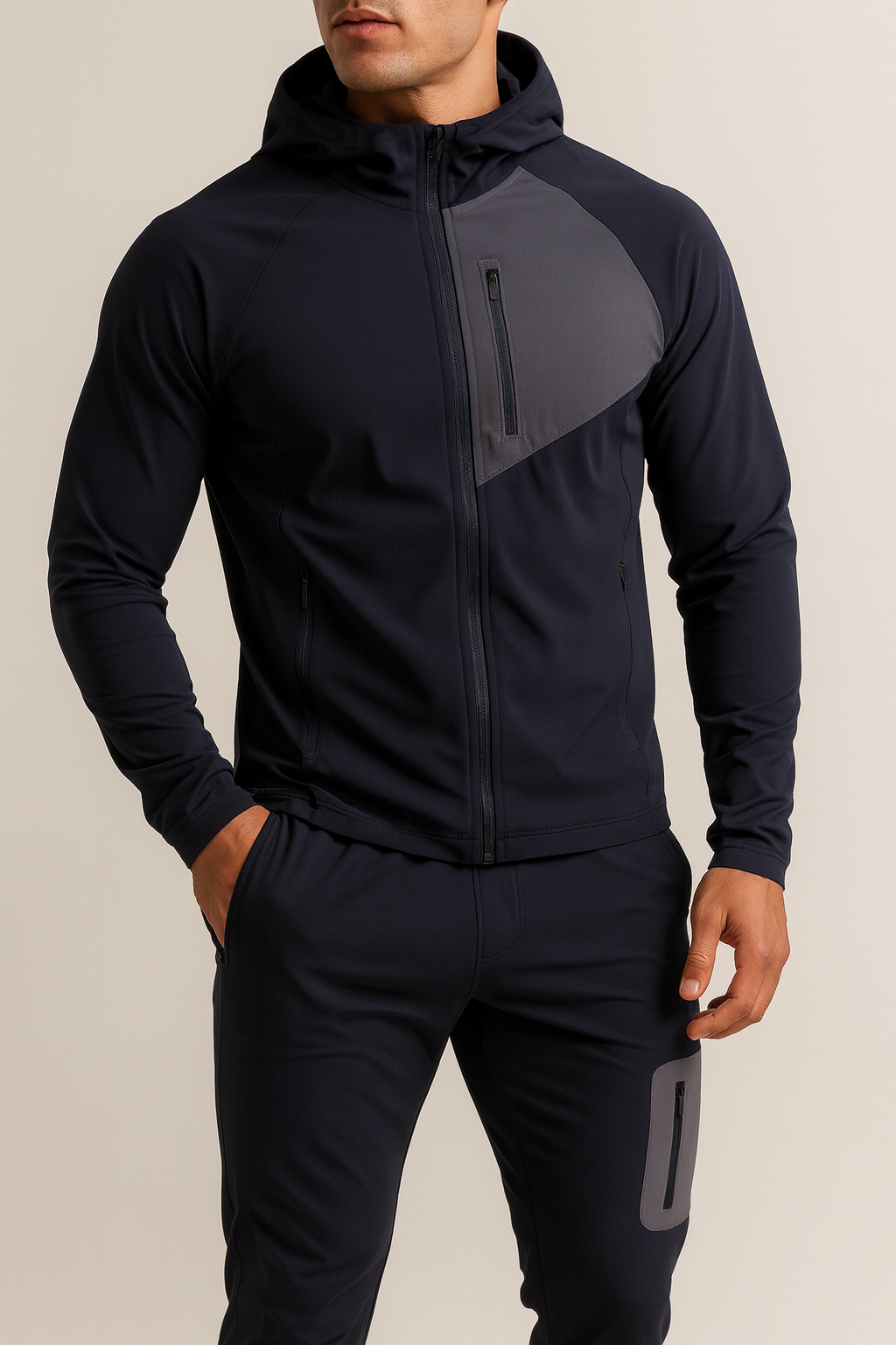 Windbreaker Tracksuit – Nylon Spandex Gym Set | Driphatch
