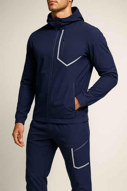 Windbreaker Tracksuit – Nylon Spandex Gym Set | Driphatch