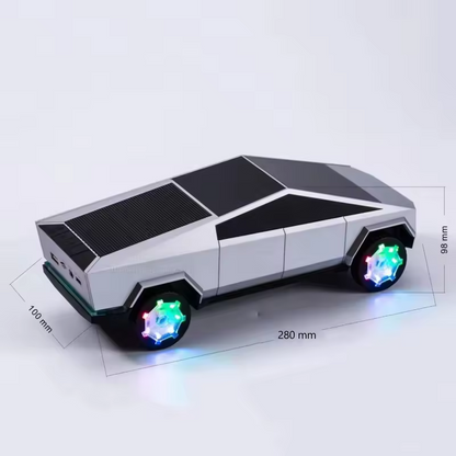 Cybertruck Bluetooth Speaker – RGB Bass, 2000mAh Battery, FM & AUX