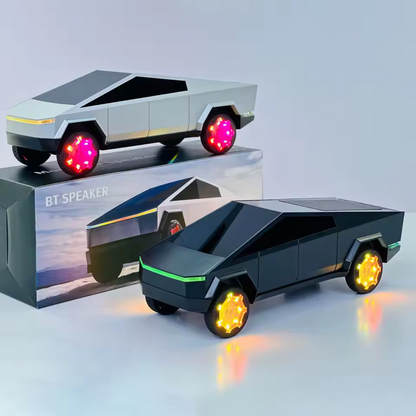 Cybertruck Bluetooth Speaker – RGB Bass, 2000mAh Battery, FM & AUX