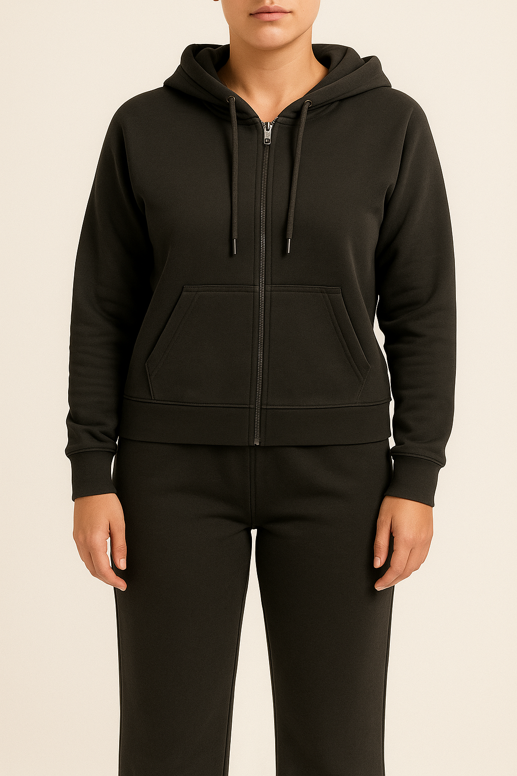 Ladies Zipper Fleece Tracksuit – 300 GSM Hoodie & Jogger Set | Drip Hatch