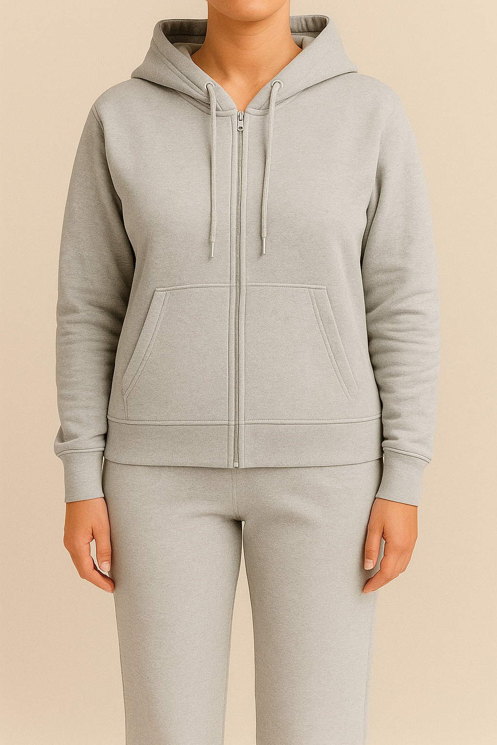 Ladies Zipper Fleece Tracksuit – 300 GSM Hoodie & Jogger Set | Drip Hatch