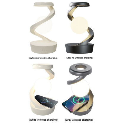 3D Floating Ball Light Wireless Charging Levitating Spiral LED Table Lamp with Color Changing Options