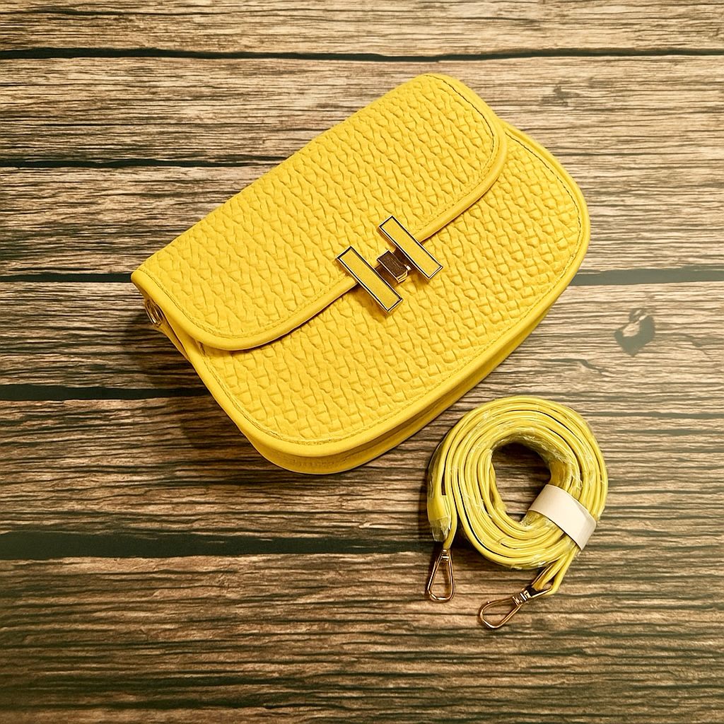 Sunflower Modern Faux Leather Crossbody Bag – Spacious Everyday Shoulder Purse