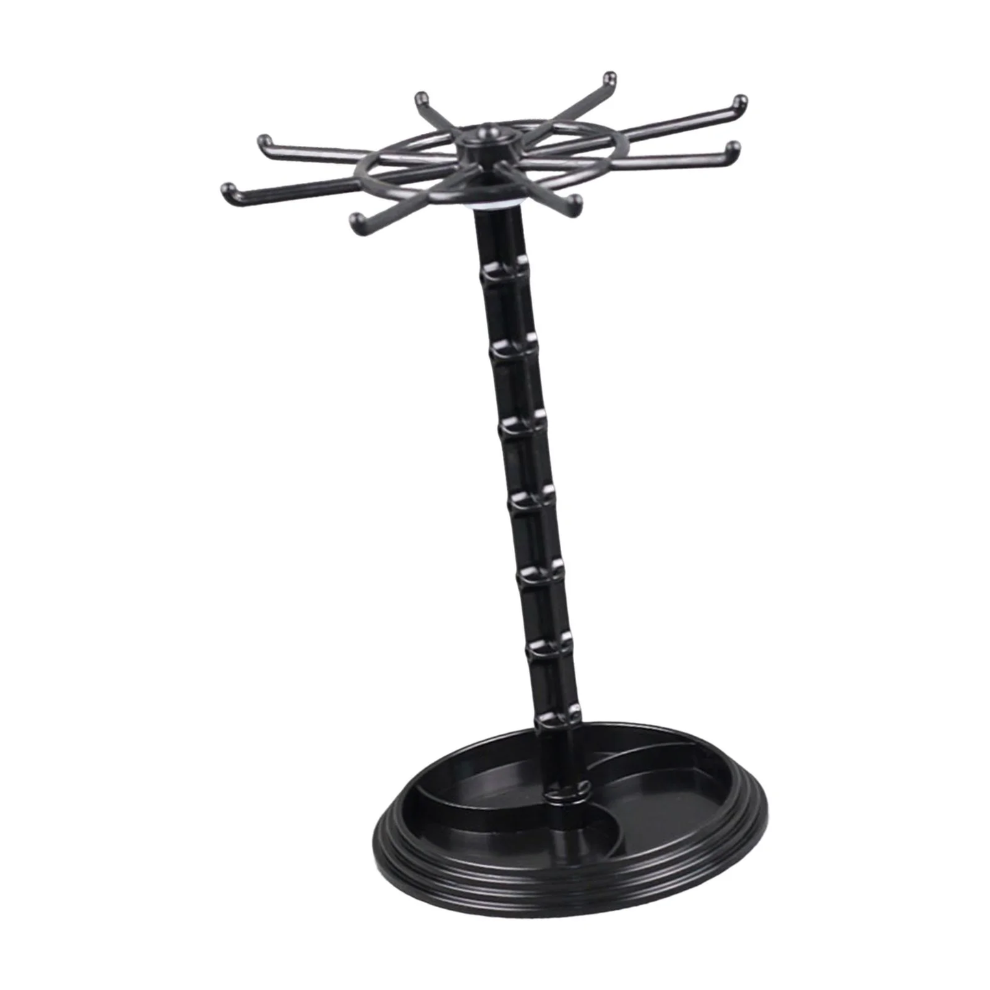 Jewelry Organizer Hanging Rack Rotating Jewelry Display Stand Necklace Holder Jewelry Hanger for Scrunchie Dresser Shows Countertop Bathroom Tall Black