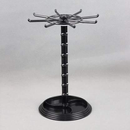 Jewelry Organizer Hanging Rack Rotating Jewelry Display Stand Necklace Holder Jewelry Hanger for Scrunchie Dresser Shows Countertop Bathroom Tall Black